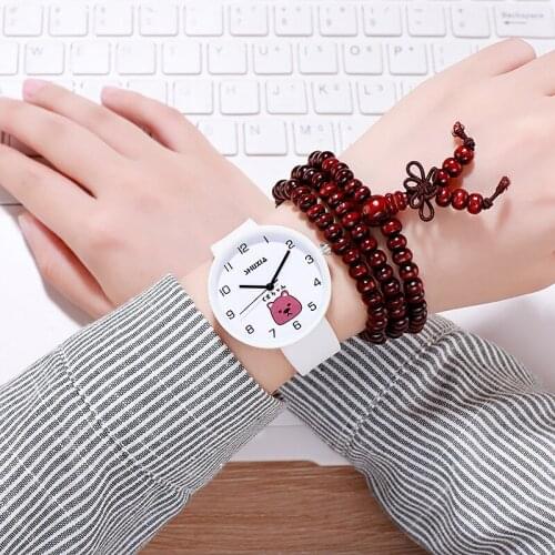 2021Japanese department of original sufeng watch female student Korean version simple lovely lovely girl candy color jelly trend