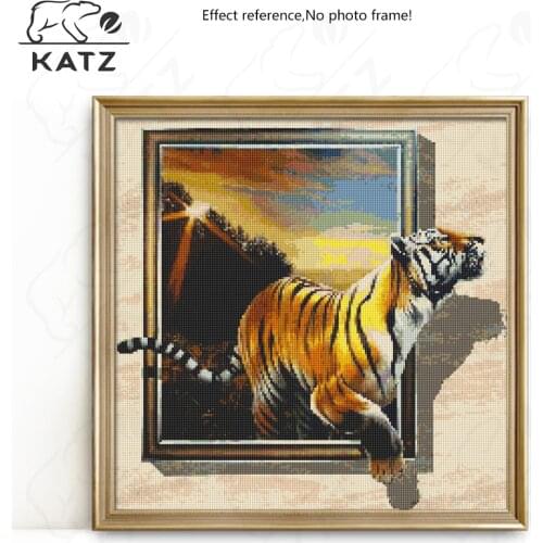 Diamond Painting Tiger 3D Animal Embroidery Crossing Diy Mosaic Picture Adult Children Handmade Cross Stitch Home Decoration