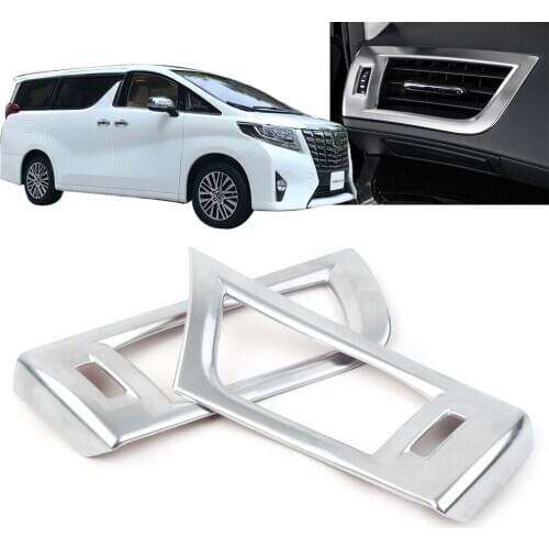 Car Interior Side Air Vent Fender Outlet Chrome Decorate Cover Trim For Toyota Alphard 2016 2017 2018 2019 2020 RHD Only