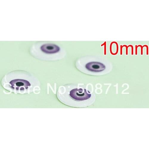 Free Ship!! Diy manual toy eyes ------200pcs 10mm Animal eyes accessories Purple Color pupil eyes /Toy eyes