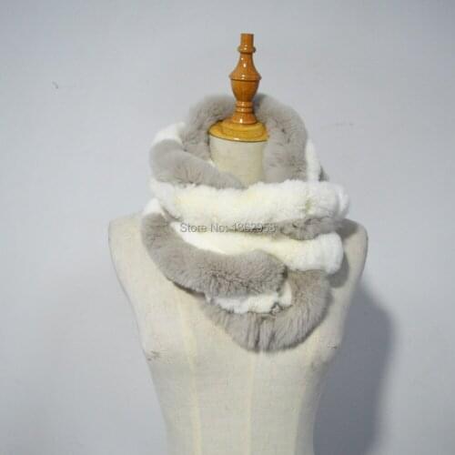 China Post Free Shipping SJ789 Fashionable 2019 Combined Colors Haining Popular Rex Rabbit Snoods