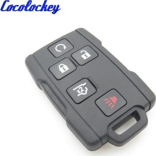 Cocolockey 5 Buttons Keyless Enter Keys Remote Key Shell for GMC Silverado SIERRA CANYON 2014-2018 Smart CAR STYLING USA SUV