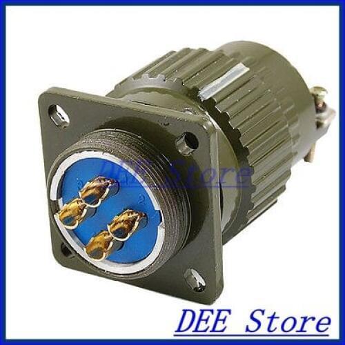 3.5mm Dia. 4 Pins Aviation Circular Connector AC 500V 50A Y28M-4TK