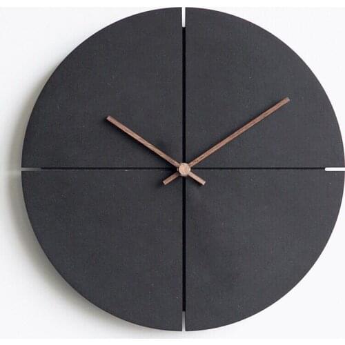 Home Decoration Wall Clock Vintage Nordic Creative Wooden Household Decorative Wall Watches Silent Home Decor Living Room