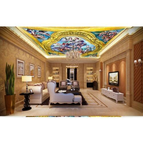 Photo Background Ceiling Mural Wall Papers Home Decor Beautiful angel and angel ceiling