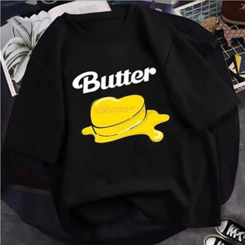 Album Butter Harajuku T-shirt Men Short Sleeve Korean Kawaii T Shirt Woman Unisex Cute Clothing Ullzang Graphic Tees Female Top