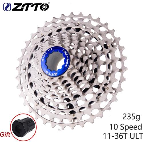 ZTTO Ultimate MTB 10 Speed 11-36T ULT Cassette Steel Freewheel HG Mountain Bike sprocket For Cycling Gravel Bike XX X0 M980 M780
