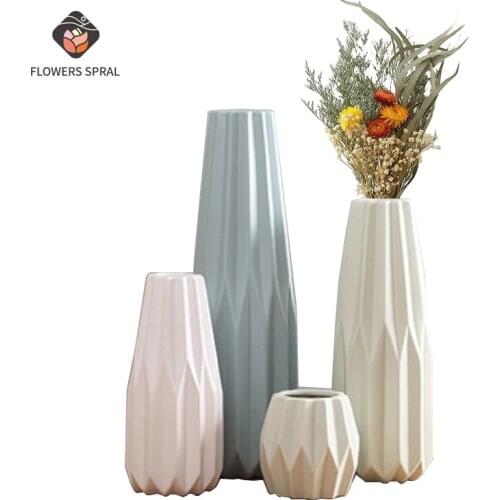 Simple Nordic Ceramic Vase Modern Home Decoration Crafts Vase Porch Bedside Dried Flower Flower Arrangement Desktop Vase