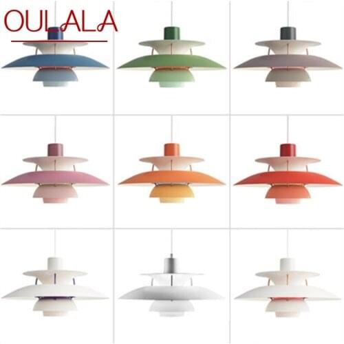 OULALA Nordic Creative Pendant Light Modern Colorful LED Lamps Fixtures for Home Dining Room Decoration