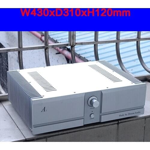 KYYSLB 430*310*120mm BZ4312A2 All Aluminum Amplifier Chassis Box House DIY Enclosure with Cooling Hole Amplifier Case Shell