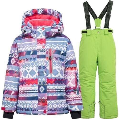 Ski Suit Kid Winter New Outdoor Windproof Waterproof Thermal Girls Snow Jacket And Pants Clothes Skiing And Snowboarding Suits