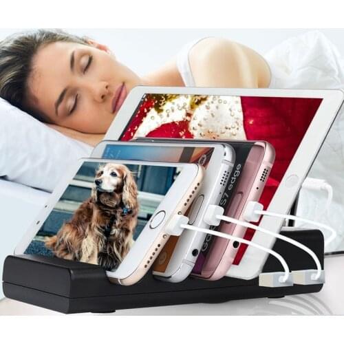 Multi-function mobile phone charger 4 USB mobile phone tablet charging stand