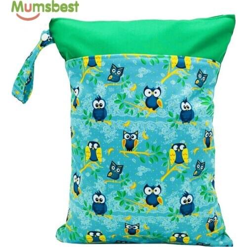 [Mumsbest] Reusable Diaper Wet Bag Washable Cloth Diaper Bag Waterproof Nappy Bags Swim Sport Travel Bags Waterproof Bag Diaper