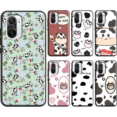Cow Milk Moo Pattern Print For POCO X3 M3 F2 Pro Case For Xiaomi Mi 10T 9T Pro Note 10 Lite A2 Mi 11 A3 Phone Coque