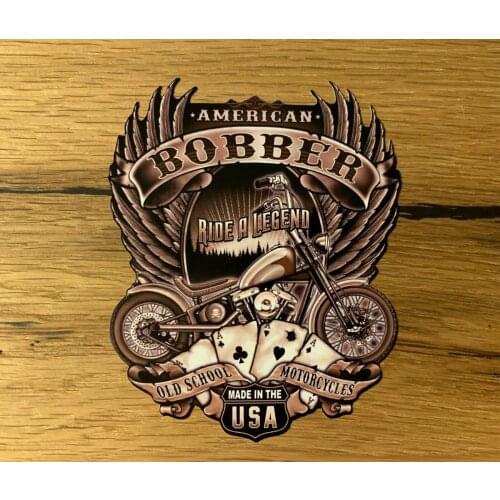 BOBBER Aufkleber USA Oldschool Motorrad Sticker Biker Oldtimer V2 Vintage V8 841