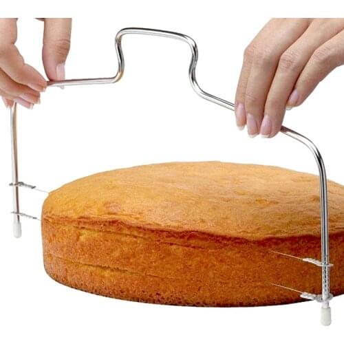 New Double Line Adjustable Stainless Steel Cake Cut Slicer Device Cake Decorating Mold DIY Bakeware Kitchen Tool