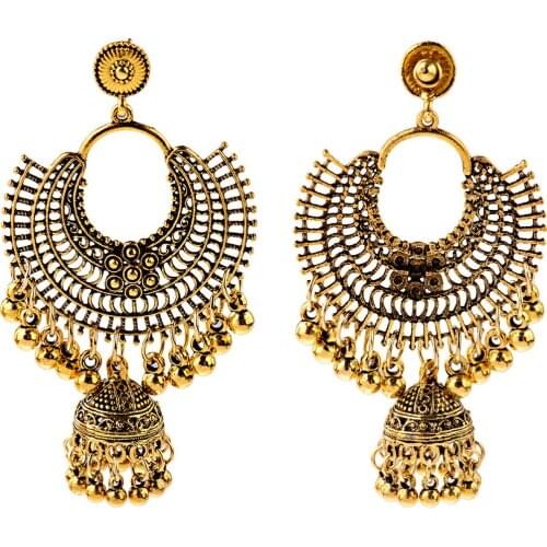 NUNCAD New Fashion Bell Tassel Earrings Bohemian Hollow Earrings Women Jewerly Wholesale Good Quality