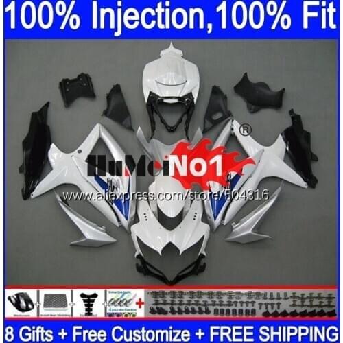 OEM For SUZUKI GSXR-750 GSXR600 GSX-R750 2008 2009 2010 17MC.115 White Black GSXR-600 K8 GSXR750 GSXR 600 750 08 09 10 Fairings