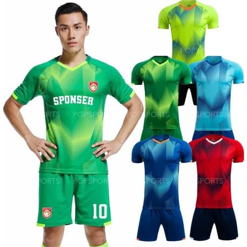 Wholesale Men custom football jersey soccer fulbal team CIY name number logo uniform jersei suits
