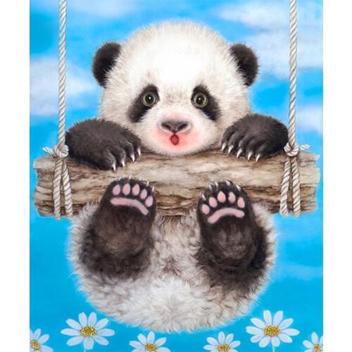 Panda Swing Diamond Painting Animal Cartoon Round Full Drill 5D Nouveaute DIY Mosaic Embroidery Cross Stitch Home Decor Gifts