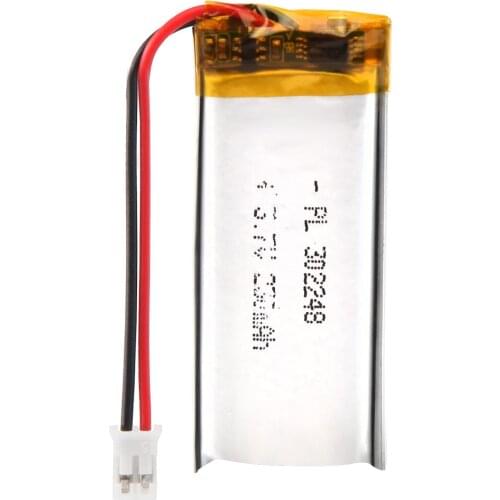 YDL 3.7V 230mAh 302248 Rechargeable Lipo Battery with JST Connector