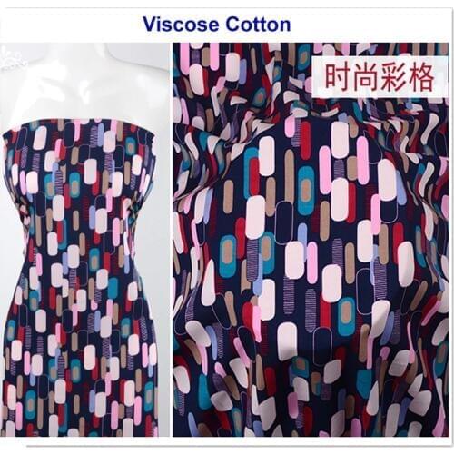 Poplin viscose printed cooling dress shirt fabric spun rayon printed pajamas children blanket fabric