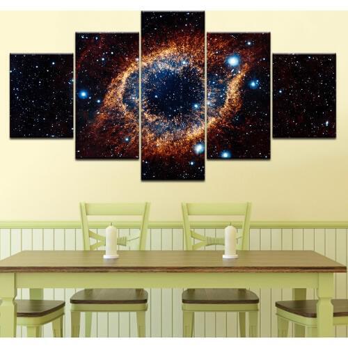 Space Poster Outer Space Poster 5 panel Wallpapers modern Modular Poster art Canvas painting for Living Room Home Decor