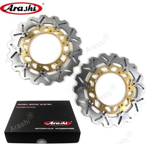Arashi 2PCS For YAMAHA XVS MIDNIGHT STAR 1300 2007 - 2016 CNC Front Brake Disc Rotors XVS1300 2008 2009 2010 2011 2012 2013 2014