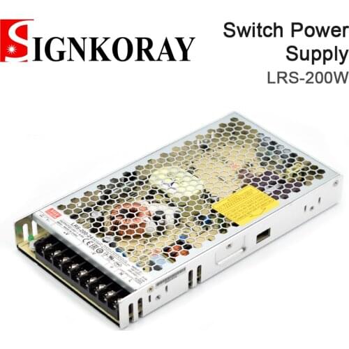 SIGNKORAY Meanwell LRS-200 Single Output Switching Power Supply 5V 12V 24V 36V 48V 200W Original MW Taiwan Brand LRS-200-24