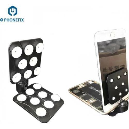 PHONEFIX Rotatable Fixed Screen Holder with Mini Suckers Standing Fixture Mobile Phone Screen Opening Tools for Samsung Repair