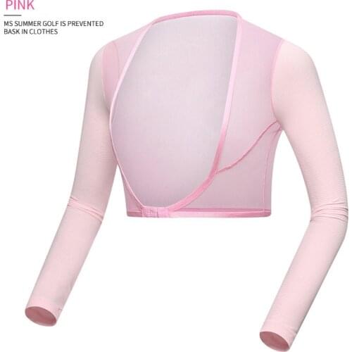 Women Golf Cooling Shawl Summer Sun Protection Arm Sleeves Ladies Long-Sleeved Ice Silk Shirt Vests Arm Sleeve Cycling Arm