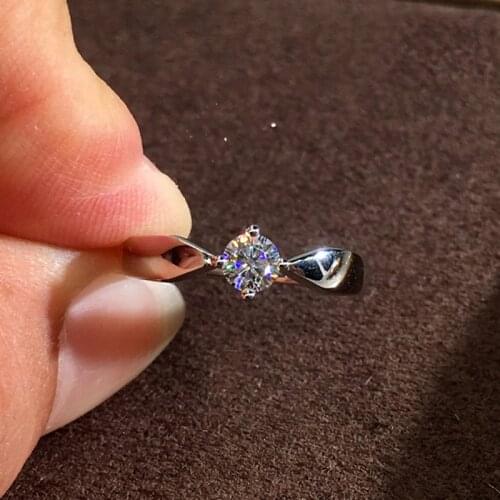 S925 Silver Twist Cute Zircon Ring for Women Simple Design Round Diamond Rings Bridal Wedding Engagement Party Jewelry Gift