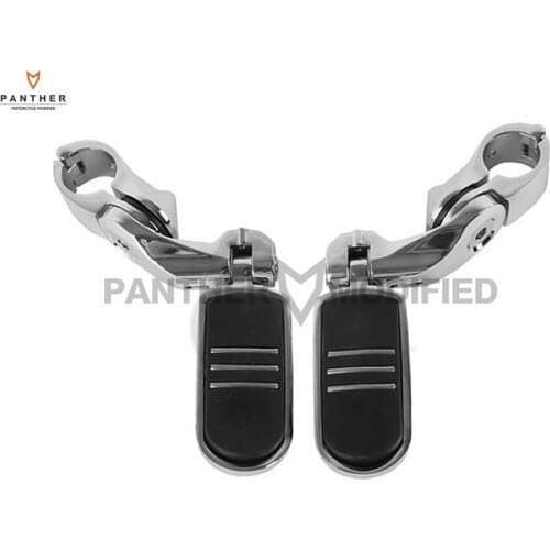 1-1/4" 32mm 1.25" Chrome Adjustable Highway Short Mount Foot Pegs Motorcycle Foot Pegs Moto Foot Rest case for Harley XL883 1200