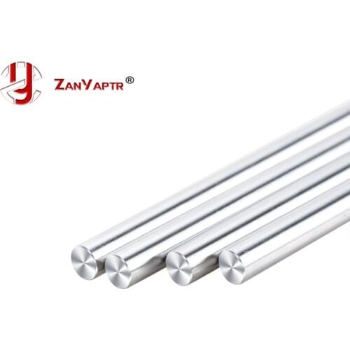 1pcs OD 8mm x 200/300/390/400/500mm Cylinder Liner Rail Linear Shaft Optical Axis chrome For 3D Printer Accessory for CNC