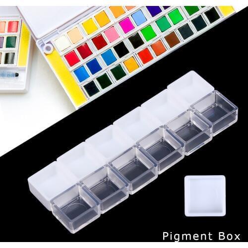 0.5/3.2ML 20/50Pcs Artists Empty Watercolor Paint Pans Painters Pigment Box Paint Case Art Palette Supplies