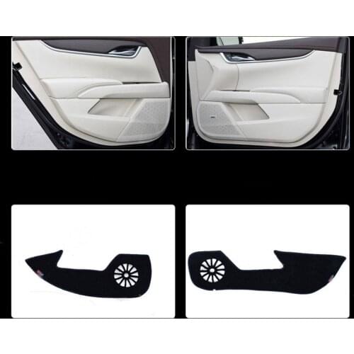 4pcs Fabric Door Protection Mats Anti-kick Decorative Pads For Cadillac XTS