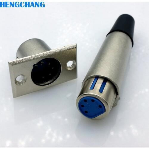 5pin Ohm connector for Professional audio equipment Speaker connector plug with socket Professional audio connectors 5set/lot