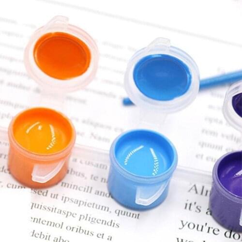 6 Pots 3ml Empty Paint Strips Mini Paint Box Pod Arts Container Crafts Containers Plastic Storage Tool Pigment Drawing M6G6