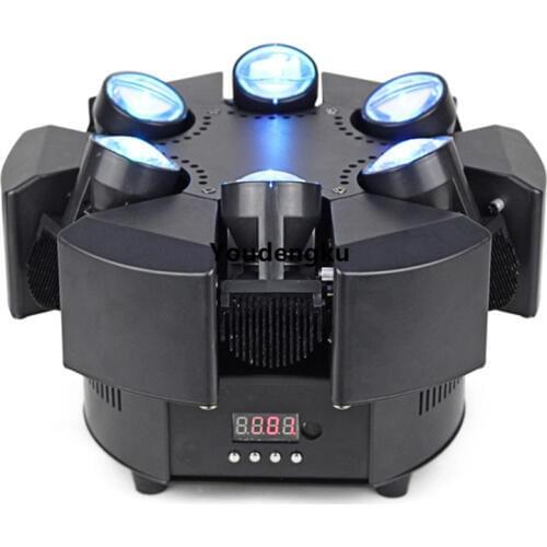 6pcs 2019 Hottest rgbw 4 in 1 wash led moving head 6x10w spider led beam moving head light for concert