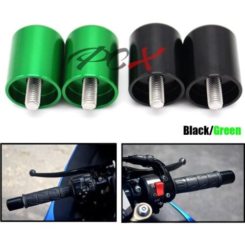 CNC Aluminum Motorcycle Bar Ends Handle Grip Handbar For KAWASAKI EX250R NINJA 300 600R ZX-11 GPZ1100 ZZR1200 ZRX 1100/1200R