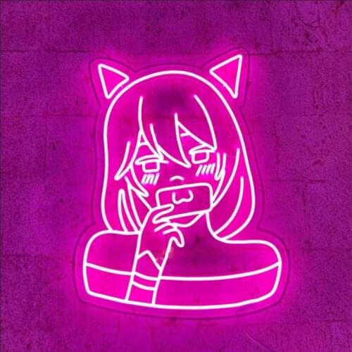Custom Anime Kawaii Neon Led Neon Sign Decor Indoor Wall Hanging Girl Gift Birthday Neon Home Room Bedroom Party Decoration