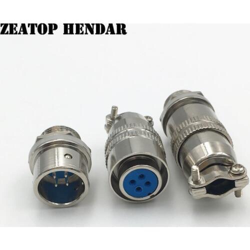 50Sets XS12 Aviation Plug 12mm 2 3 4 5 6 7 Pin Push-pull Air Plug Square Round Socket 3A 400v Male and Female Connector
