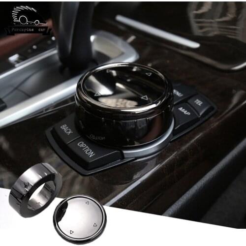 Car Multimedia iDrive Button Cover Trim Knob Sticker for BMW F10 F18 F07 F20 F21 F06 F12 F30 F01 F02 F25 F26 Car styling