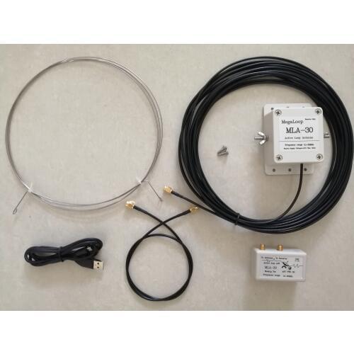 Free shipping MLA-30 Active Loop Antenna Active Receiving Antenna 100KHz-30MHz for Medium Wave Shortwave HF Radio