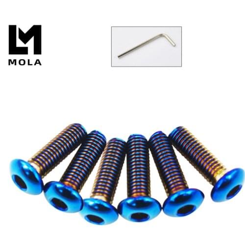 6Pcs/Lot Burnt Titanium Steering Wheel Bolts Fit A Lot Of Steering Wheel Works Round Boss Kit LS06CR-R