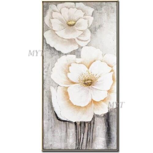 Two Blooming Flowers Abstract High Quality Beautiful Oil Painting On Canvas Wall Art Home Decor Picture Modern 100% Handpainted