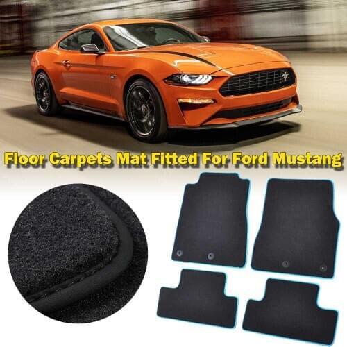 Custom Fit Solid Nylon Auto Odorless Front+Rear All Weather Car Floor Mats Liner Protection Carpets For LH/RH Ford Mustang 05-14