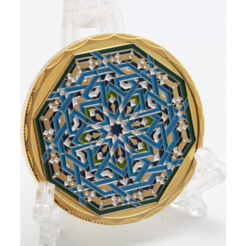 Ramadan Kareem Collectible Coins Octagonal Saudi Arabic Islamic Gold Plated Coin Holiday Gift