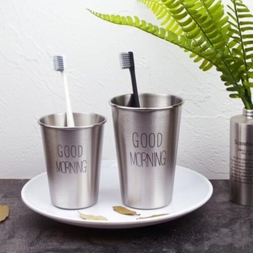 Northern Europe Ins Industry Style 304 Stainless Steel Mug Spray Paint Beer Cup Cold Water Drinks Cup Household Gargle Cup