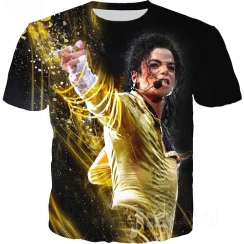 Men T Shirt 3D Print Female T Shirt Singer Michael Jackson MJ Fashion Tees Hoodies Mens Sweatshirts Unisex T Shirts Hipster Top